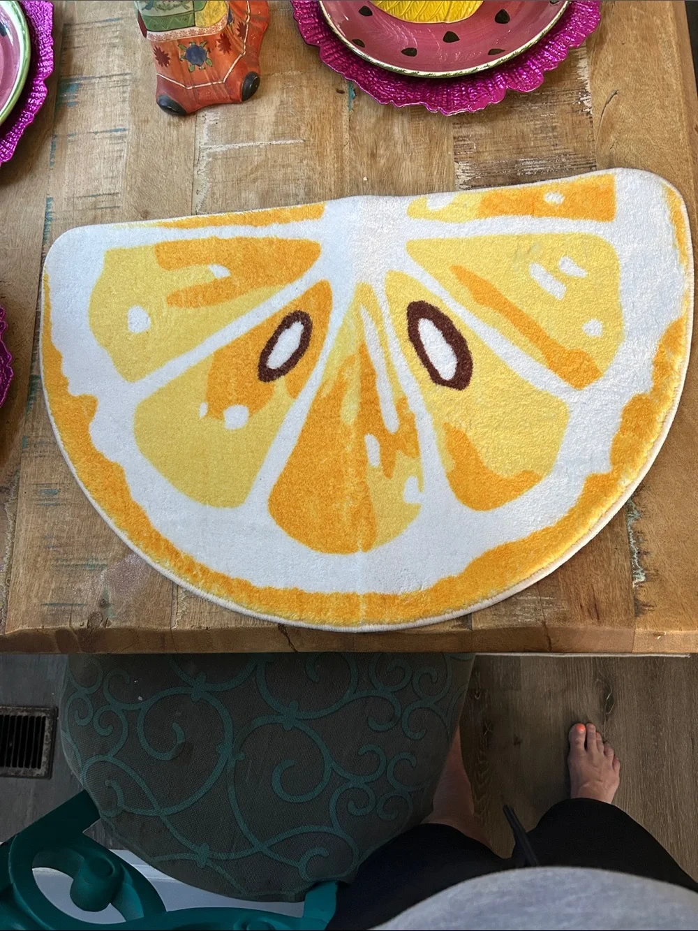 Yellow Lemon Slice Decorative Bath Mat - Brand: